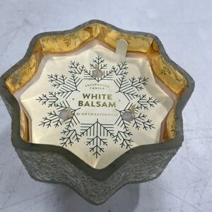 Anthropologie Home White Balsam Star Candle NIB